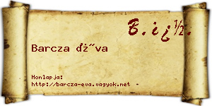 Barcza Éva névjegykártya