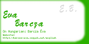 eva barcza business card