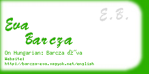 eva barcza business card